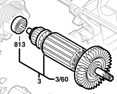 Induit réf. 2 604 011 166 BOSCH